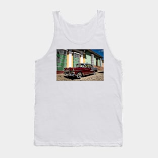 American car from the 50's in Trinidad, Cuba Tank Top